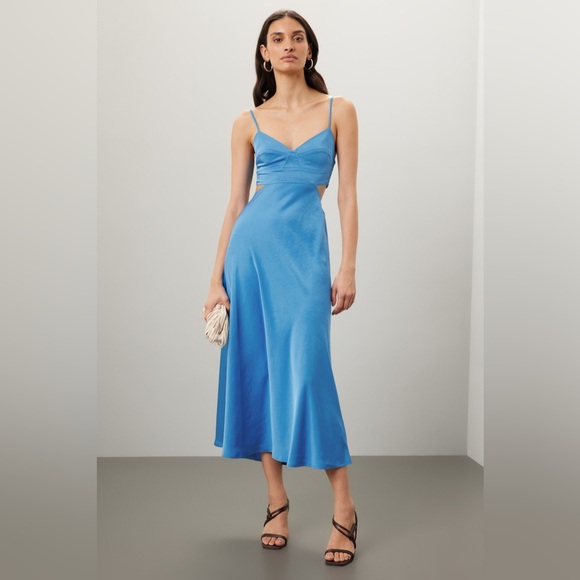 A.L.C. Dresses & Skirts - A.L.C. cinderella blue Blakely cutout open back a line midi gown dress size 4